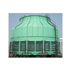 泸州圆逆形流式玻璃钢冷却塔